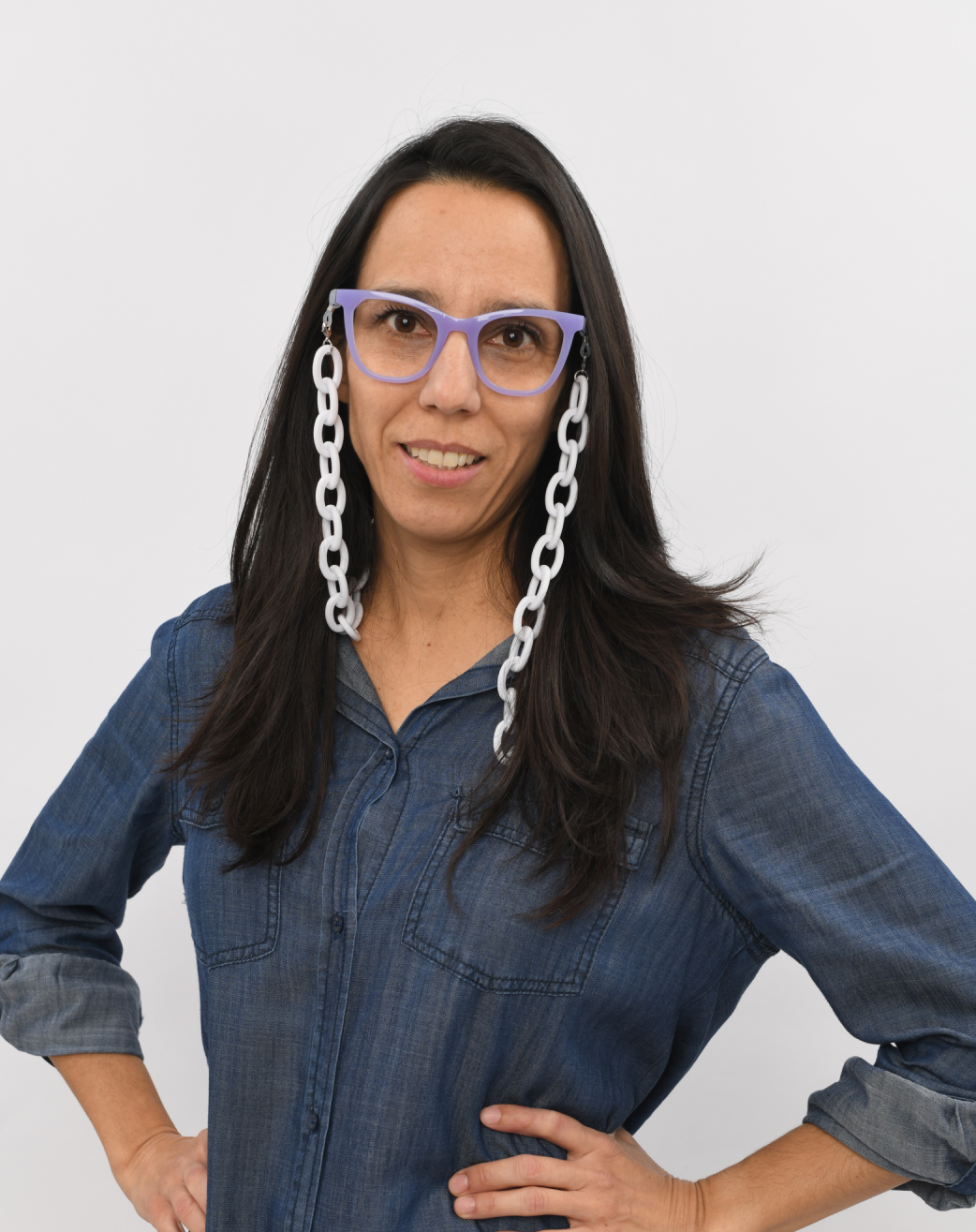 Glasses Chain - Blue Ring
